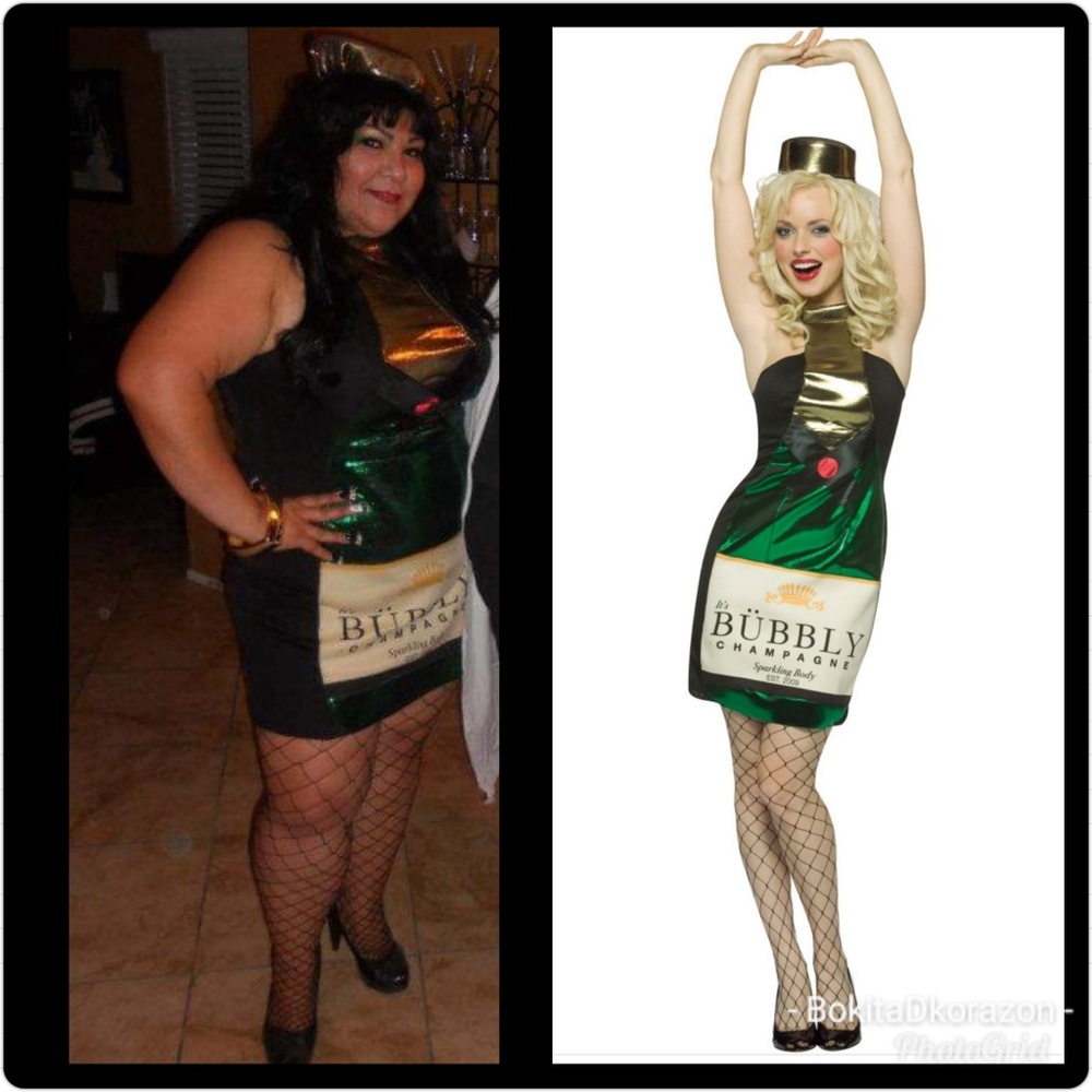 Bubbly / Champagne Halloween Costume plus size